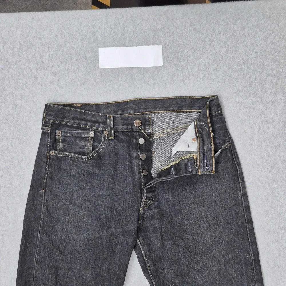 Levi's 501 Men Jeans 32X32 Dark Blue Denim Original‎ Fit Straight Leg 28
